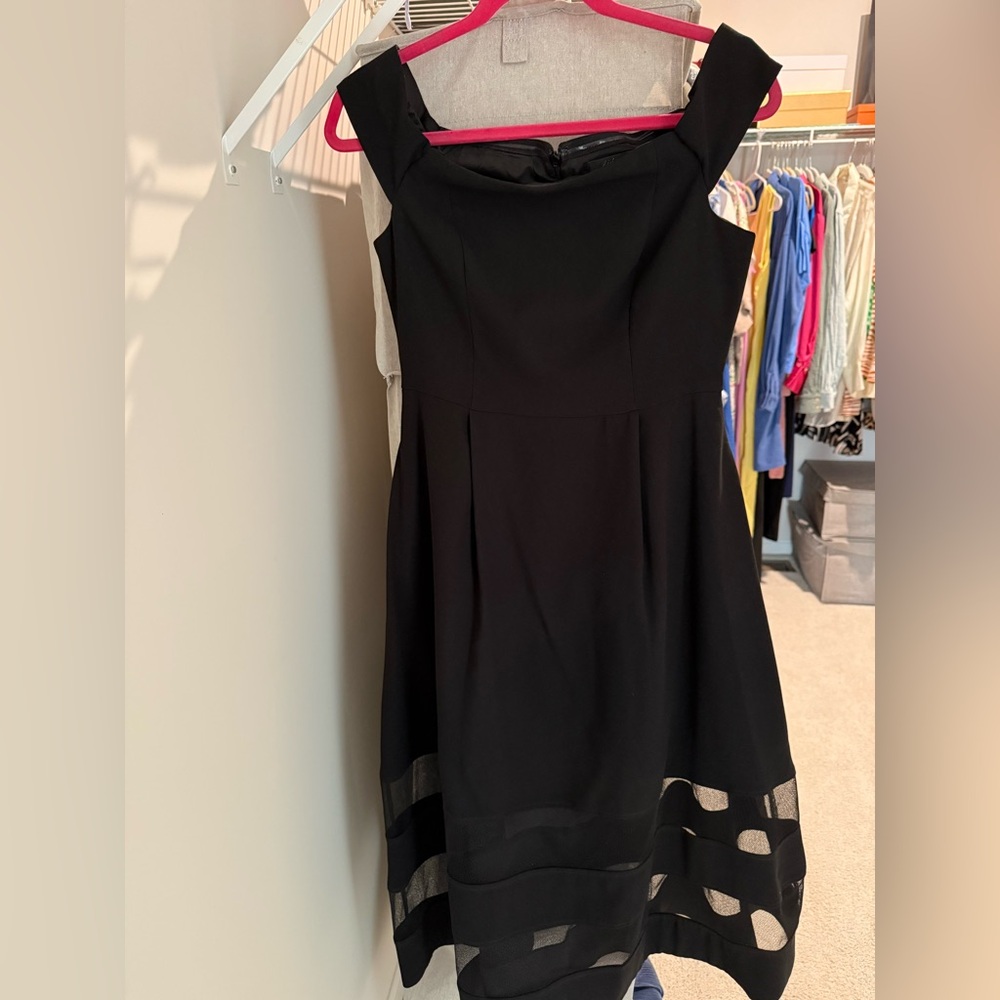 🖤 Aidan Mattox Black Chiffon Dress | Size 6 | Formal / Event 🖤
